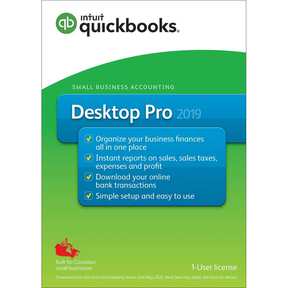 Intuit QuickBooks Desktop Pro 2019 - 3 User Canadian Version (Outright ...